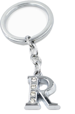 gtrp Alphabet R Metal Key Chain For Unisex with attractive Diamond Key Chain Key Chain