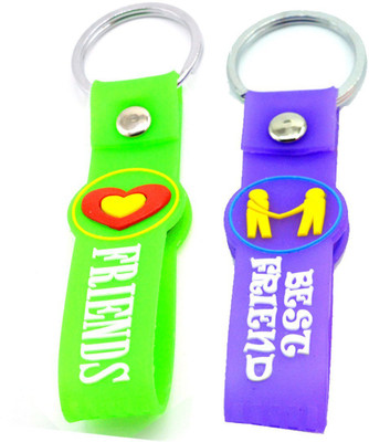 faynci Friends Double Sided Silicone Green/Purple collectible Keychain Gift for Frenship Day Key Chain