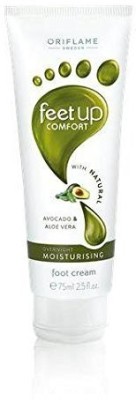 Oriflame Feetup Overnight Moisturising Avacado & Aloe Vera Foot Cream 75Ml(75 ml)