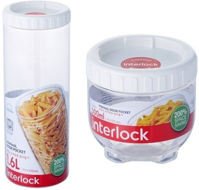 8% OFF on LOCK & LOCK INL 303 + INL 301  - 500 ml, 1600 ml Plastic Grocery Container(Pack of 2, Clear)