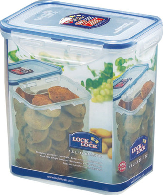 LOCK & LOCK Classics Rectangular Food with Leak Proof Locking Lid - 1.5 L Plastic Grocery Container(Clear) LOCK & LOCK Classics Rectangular Food with Leak Proof Locking Lid - 1.5 L Plastic Grocery Container(Clear)
