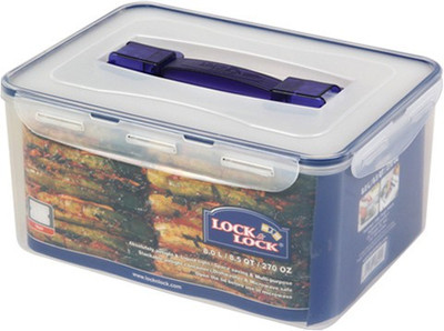 LOCK & LOCK Handy Container - 8000 ml Plastic Grocery Container(Clear, Blue)