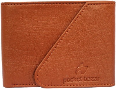 pocket bazar Men Casual Tan Artificial Leather Wallet(2 Card Slots)