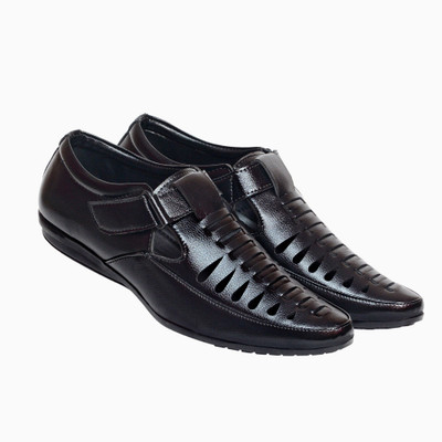 XYLUS Men Black Flats