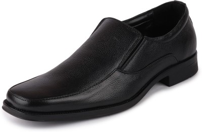FAUSTO Office Meeting Classic Formal Leather All Day Comfort Plus Size Dress Shoes Slip On For Men(Black)