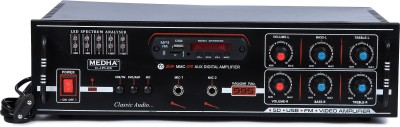 MEDHA D.J. PLUS M.NO.-995 High Quality Transistor 4Channel Stereo Power Amplifier with Big LED Display And LED Spectrum Analyser /Bluetooth/Recording /MIC Input/USB/SD Card Slot/FM Radio/AUX Input/Remote Control & Built-in Equalizer with Bass, Treble & Balance Control 500 W AV Power Amplifier(Black)