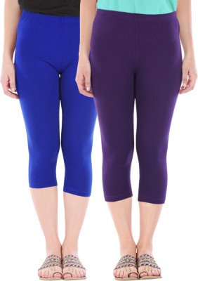 Buy That Trendz Capri Leggings Women Blue, Purple Capri