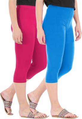 Buy That Trendz Capri Leggings Women Pink, Light Blue Capri