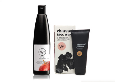 W2 Combo Aople Shampoo 200 ML & Charcoal Face Wash 50 gm(2 Items in the set)