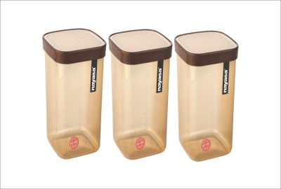 NAYASA Plastic Grocery Container  - 1500 ml(Pack of 3, Brown)