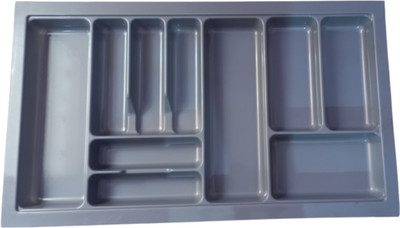 DBR Empty Cutlery Box Drawer Case(Gray  Holds 20 Pieces)