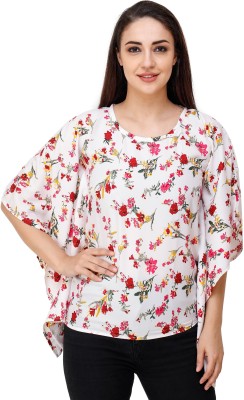 adyuth Floral Print Poly Crepe Women Kaftan