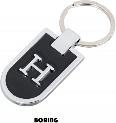 BORING H Alphabet/Letter Premium Quality Metallic Key Chain