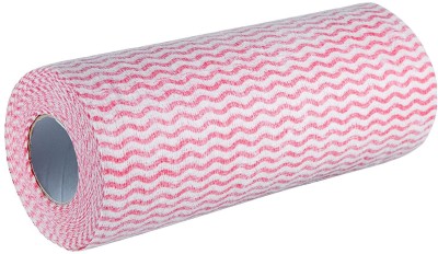 Mist Non- woven Disposable Reusable Towels like Kitchen Cleaning Towel - Multi-Uses Dish Cloths Washable Towel Roll - 80 Pulls (PINK)(1 Ply, 80 Sheets)