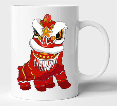 BLISSart Cute Painting Ceramic Tea Cup Best For Gift Ceramic Coffee Mug(350 ml)