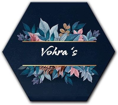 Midas Craft Polypropylene Flower Name Plate(Multicolor)