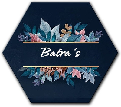 Midas Craft Polypropylene Flower Name Plate(Multicolor)