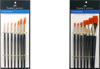 FABER-CASTELL 7 Round and 7 Flat(Blue)