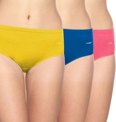 [Size S,M] Lovable Women Hipster Multicolor Panty(Pack of 3)