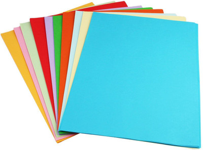 R H lifestyle A4 colored paper UNRULED A4 80 gsm Origami Paper(Set of 100, Multicolor)