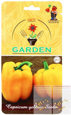 CYBEXIS Capsicum F1 Hybrid Yellow 2 in 1 Vegetable Seed Combo-250 Seeds Seed(250 per packet)