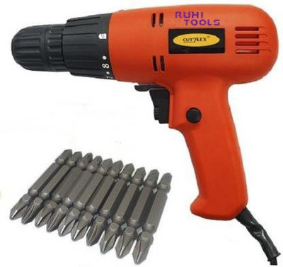 ruhitools Heavy Duty Cutflex YK-019 10mm 350W Electric Screwdriver With 10 pcs Screwdriver bit Power & Hand Tool Kit Power & Hand Tool Kit(2 Tools)