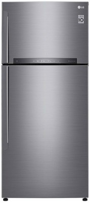 LG 547 L Frost Free Double Door 3 Star Refrigerator(Shiny Steel, GN-H702HLHQ)