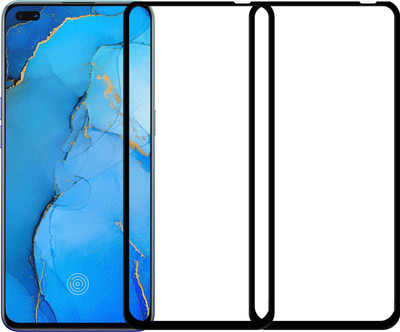 Karpine Edge To Edge Tempered Glass for Oppo Reno3 Pro(Pack of 2)