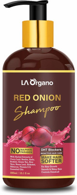 LA Organo Red Onion Oil Shampoo for Smooth Shiny Hair,Hair Growth Dandruff Control(300 ml)