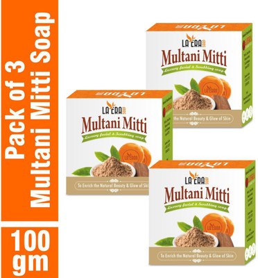 La Era Multani Mitti Laxury Facial & Scrubbing Soap ( 3x 100 gm)(3 x 100 g)