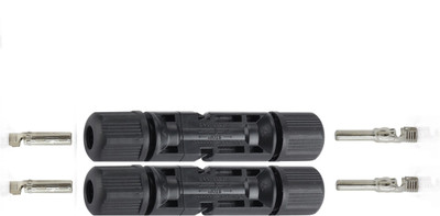 Texas Solar 2 Pairs MC4 Connector Solar Panel MC4 Connector Wire Connector(Black, Pack of 2)