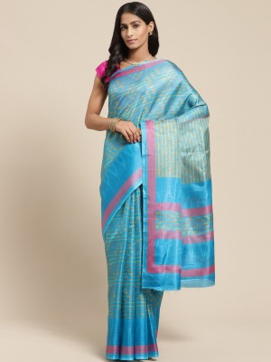 vaamsi Printed Daily Wear Art Silk Saree(Blue)