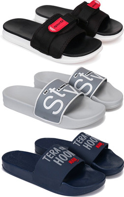 Earton Men Flip Flops(Multicolor , 10)