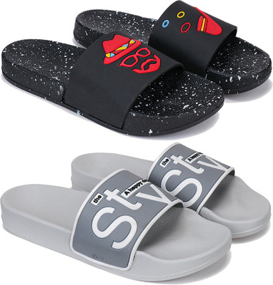 Earton Men Slides(Multicolor , 9)