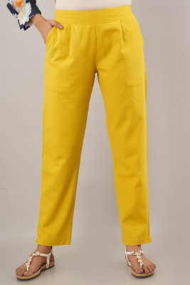 JAIPUR VASTRA Regular Fit Women Yellow Trousers