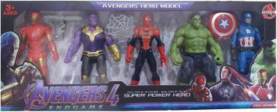Kidz N Toys Avengers Endgame Action Figure of 5 Super Heroes(Multicolor)