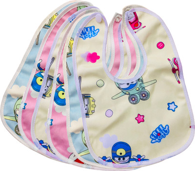 FIRST TREND Waterproof baby bibs/aprins for the babies Bear print pack of 6(Multicolor)