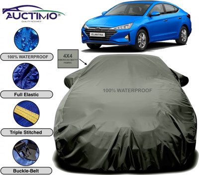 AUCTIMO Car Cover For Hyundai Elantra (With Mirror Pockets)(Green)