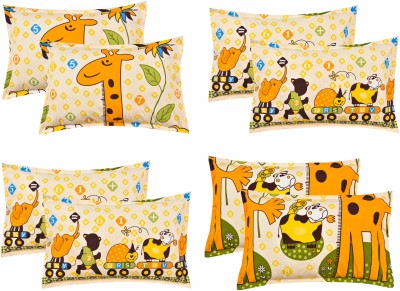 RRC Cotton Pillows Cover(Pack of 8, 69 cm*43 cm, Yellow, Brown, Green)