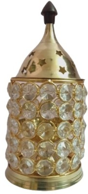 HolyGanga Brass Table Diya(Height: 7.2 inch)