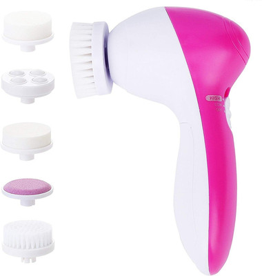 Fulkiza Beauty Care Brush 5 In 1 Portable Electric Facial Cleaner Multifunction Massager