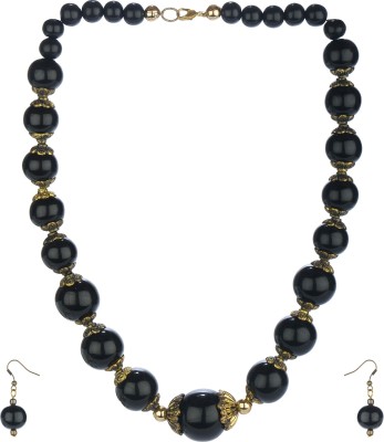 Muccasacra Stone, Oxidised Silver, Alloy Black, Gold Jewellery Set(Pack of 1)