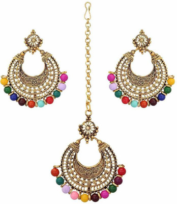 jatin imitation Metal Gold-plated Multicolor Jewellery Set(Pack of 1)