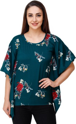 adyuth Floral Print Poly Crepe Women Kaftan