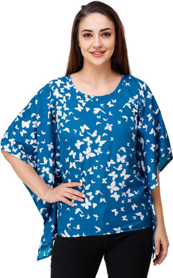 adyuth Printed Poly Crepe Women Kaftan