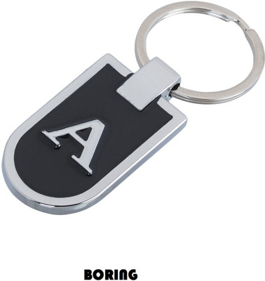 BORING A Alphabet/Letter Premium Quality Metallic Key Chain