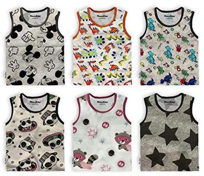 NammaBaby Baby Boys & Baby Girls Printed Cotton Blend T Shirt(Multicolor, Pack of 6)