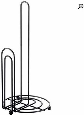 manzees 1 Compartments Wrought Iron Napkin Roll Holder(Black)
