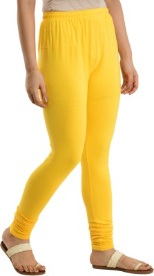 Lagi Churidar  Ethnic Wear Legging(Yellow, Solid)