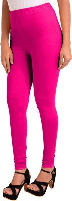 ENES FASHION Churidar  Ethnic Wear Legging(Pink, Solid)